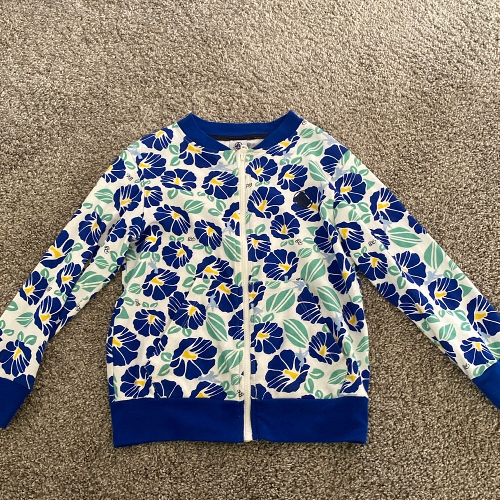 Petit Bateau Zip-Up Sweater Size 6